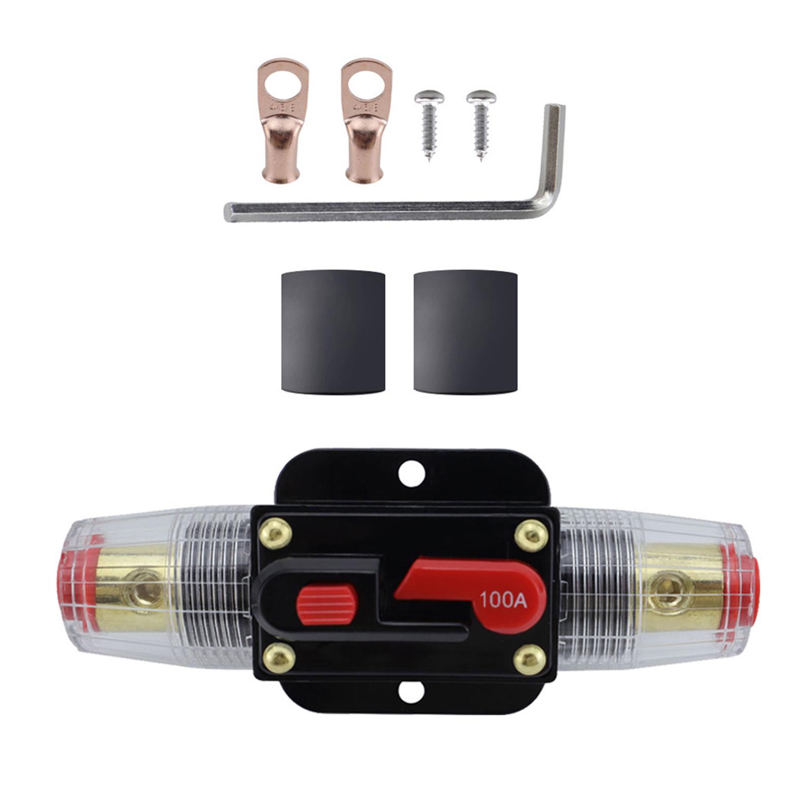 Magideal - Disyuntor Genérico Con Interruptor De Reinicio Manual, Accesorio Marino Reiniciable Para Rv, 12-24 V, Para Protección De Amplificadores Y Audio De 100A