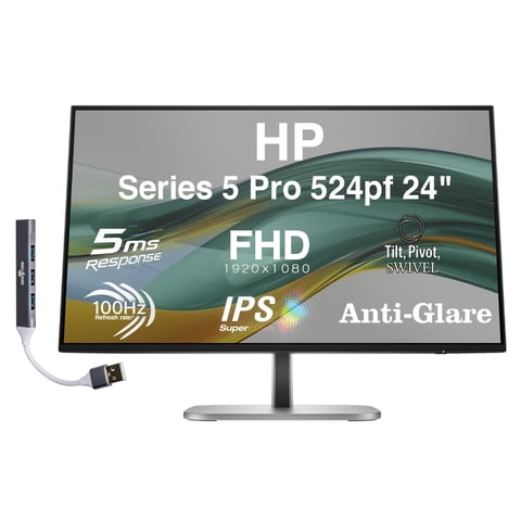 Monitor Hp Series 5 Pro 524Pf De 24"" Fhd Ips 100 Hz 5 Ms