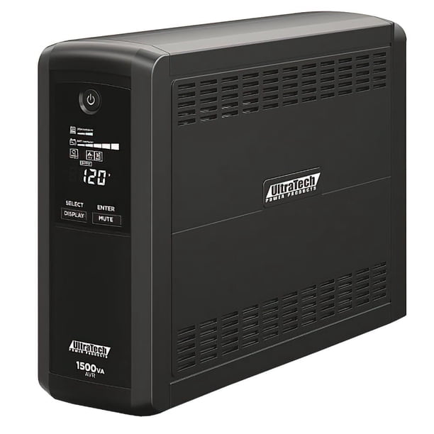 UPS W Box Technologies 1500VA/900W con pantalla LCD, USB y regulación automática de voltaje (AVR)