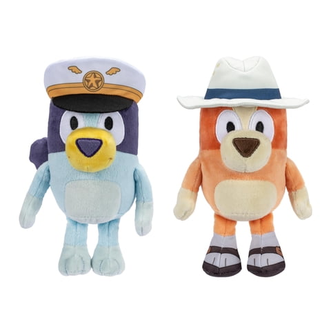Peluche Bluey Friends Captain And Holiday Bingo De 16 A 23 Cm De Altura