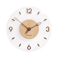 Bothyi - Reloj De Pared Acrílico De Madera, Relojes Redondos Decorativos Silenciosos Para Decoración De Tiendas, 12 Pulgadas