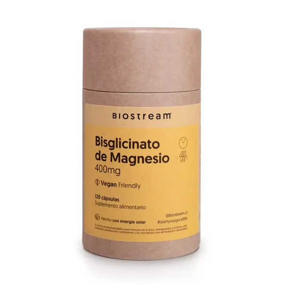 Bisglicinato De Magnesio 400mg - 120 Caps | Biostream