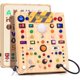thumbnail image 1 of Tablero sensorial Montessori HarVow para niños pequeños con 19 interruptores LED, 1 of 7