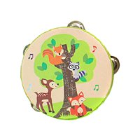 Magideal - Pandereta De Mano De Madera De Doble Fila, Instrumentos De Percusión, Tambor De Mano, Juguete Educativo Para Juegos, Juguetes, Karaoke, Niños Pequeños 15 Centímetros