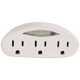 thumbnail image 1 of Adaptador 3 Tomas Hyper Tough Blanco Aterrizado Luz LED, 1 of 3