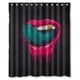 thumbnail image 1 of Cortina de ducha con labios rosados y lengua azul, juego de cortina de baño con ganchos, tamaño 60 x 72 pulgadas, 1 of 3