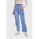 thumbnail image 1 of Jeans Mujer Calce Recto Cargo Azul - ll, 1 of 4