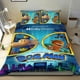 thumbnail image 1 of Perro Hombre Conjunto de sábanas temático, trío de piezas, cómodo y amigable con la piel, diseño único, regalo de decoración para el hogar para familiares, amigos y fans,140cm *210cm, 1 of 6