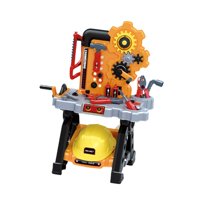 Bothyi - Banco De Herramientas Para Niños, Banco De Trabajo Para Niños, Juguete Para Reconocimiento De Formas, Pensamiento, Motricidad Fina, Amarillo Con Sombrero