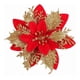 thumbnail image 2 of Set 36 Flores Decorativas Navideñas Clips 14cm Rojo Dorado, 2 of 3