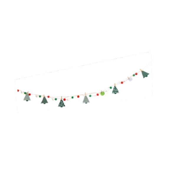 Guirnalda De Banderines, Bandera, Bola De Fieltro, Adorno Colgante Navideño Para Porche, Pared Festiva, árbol De Navidad Pequeño