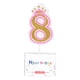 thumbnail image 1 of Velas de cumpleaños para niñas, coronas de fiesta, sin humo, para tartas, números de 0 a 8 años (8), 1 of 8