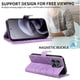 thumbnail image 3 of Funda tipo cartera con tapa para Motorola MOTO G77 5G con tarjetero, soporte y cubierta magnética Morado, 3 of 4