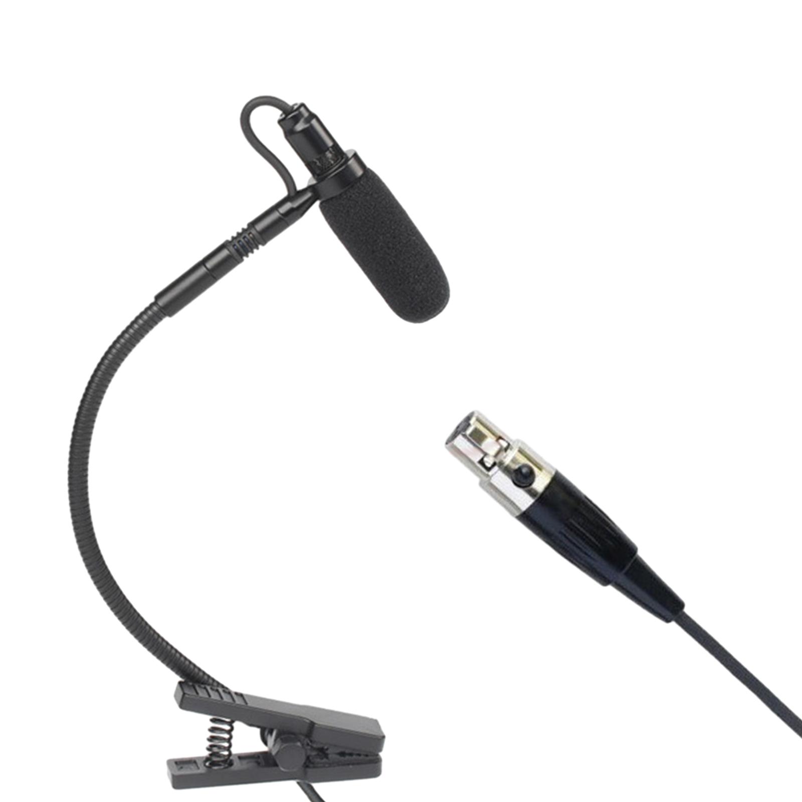 Magideal - Micrófono De Condensador Instrumental Con Clip, Micrófono De Saxofón De 2,7 M, Micrófono De Cuello De Cisne Flexible Para Cuernos, Trompetas, Saxofón , L5