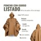 thumbnail image 4 of Poncho Clásico de Lana Premium OLKI - Café Listado, 4 of 4