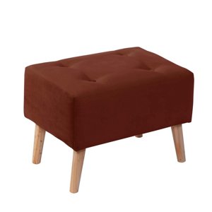 Latam Home - Pouf Niza Tela Velvet Chocolate
