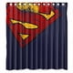 thumbnail image 1 of Cortina de ducha con el logotipo de Superman en el espacio, juego de cortinas de baño con ganchos, tamaño 66 x 72 pulgadas, 1 of 3