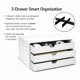 thumbnail image 4 of Organizador de documentos UnionBasic de 3 cajones – Blanco croco, 4 of 7