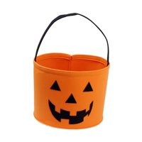 Magideal - Bolsa De Almacenamiento Para Cubos De Dulces De Halloween, Colgador Portátil De Bricolaje, Canasta De Mano Para Dulces De Gran Capacidad, Suministros Naranja