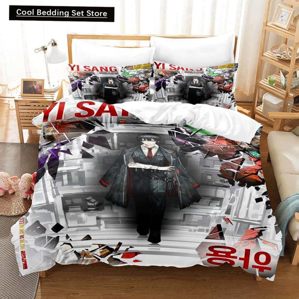 x2062 Bed SheetsFashion Game Limbus Company Bedding Set Cartoon Anime three-piece set Adult Kid Bedroom Duvet cover Sets Home Textiles 3-Piece Bedding Set (1 Duvet Cover + 2 Pillow Shams) nj2062