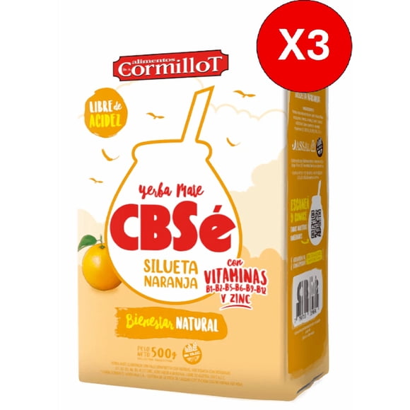 Pack 3 CBSE Silueta Naranja 500g C u