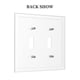 thumbnail image 4 of Placa decorativa para interruptor de luz Oilbiexn, blanco sólido, 2 módulos, 4 of 8