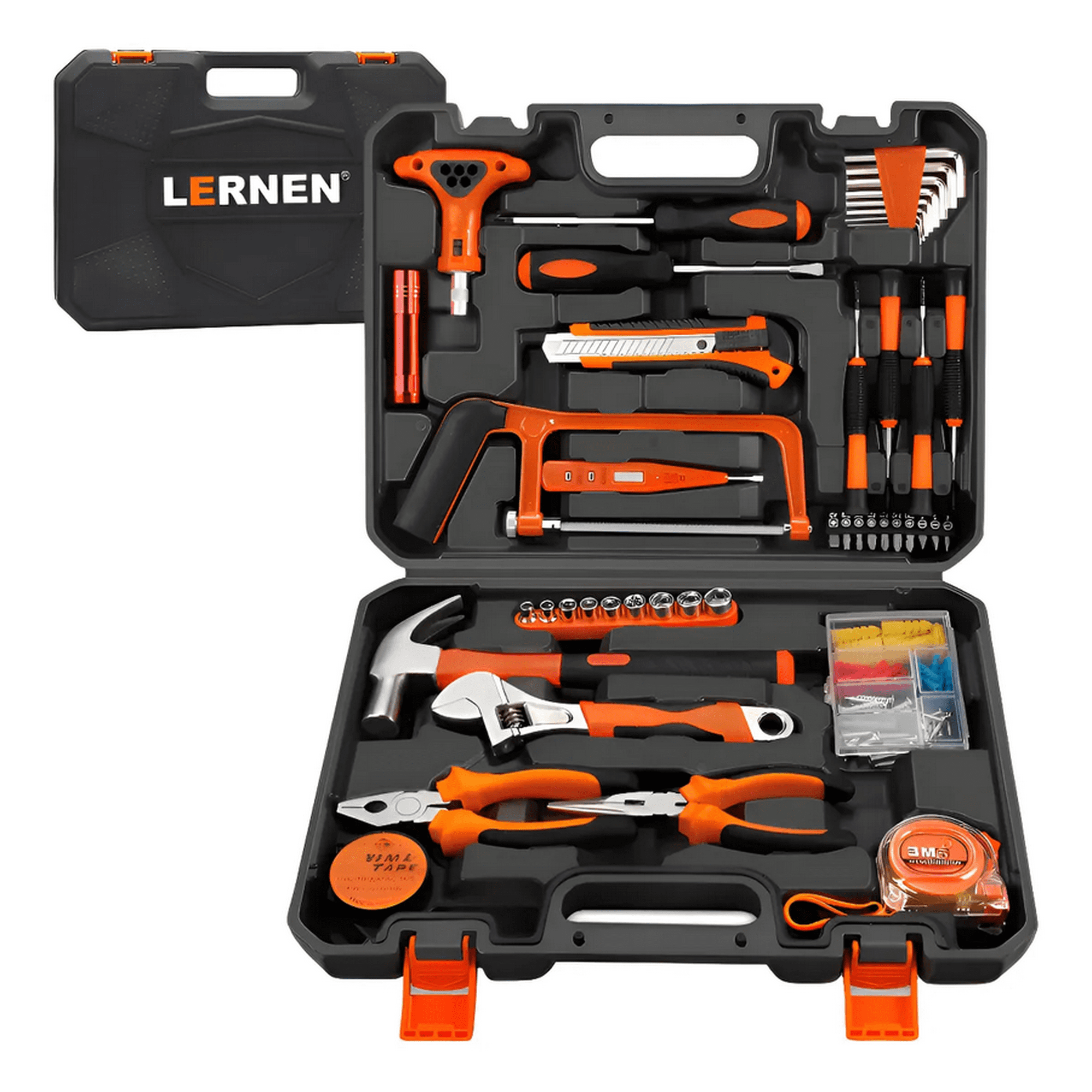 Genérico - Set 150 Piezas Herramientas Manuales Maletín Portátil Lernen