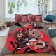 thumbnail image 2 of Helluva Boss Conjunto de sábanas temático, trío de piezas, cómodo y amigable con la piel, diseño único, regalo de decoración para el hogar para familiares, amigos y fans,140cm *210cm, 2 of 6