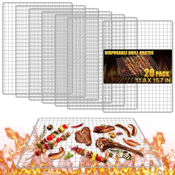Bgtecho Tapete Descartable para Parrilla 20 unidades 30 × 40 cm Acero Inoxidable