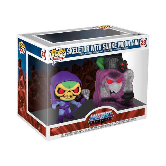 Toy Funko POP Town Retro Toys Master of The Universe Skeletor con Snake Mountain