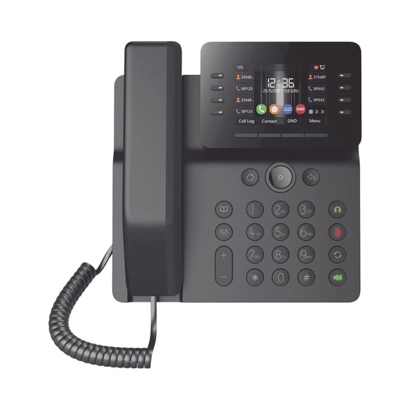 Teléfono Empresarial V64 Prime Con 12 Líneas Sip Y Voz Hd