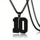 thumbnail image 1 of 1pc Stylish Stainless Steel Men's Athletes Number Pendant Necklace - Perfect for Baseball, Basketball, and Football Teams - Long Chain Necklace with Sports Number - Ideal Gift for Boys, 1 of 5