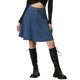 thumbnail image 1 of INSPIRE CHIC Falda de Mujer Regreso a Clases Cintura Alta Línea A Acampanada Casual Falda de Mezclilla Denim Azul Oscuro XL, 1 of 6