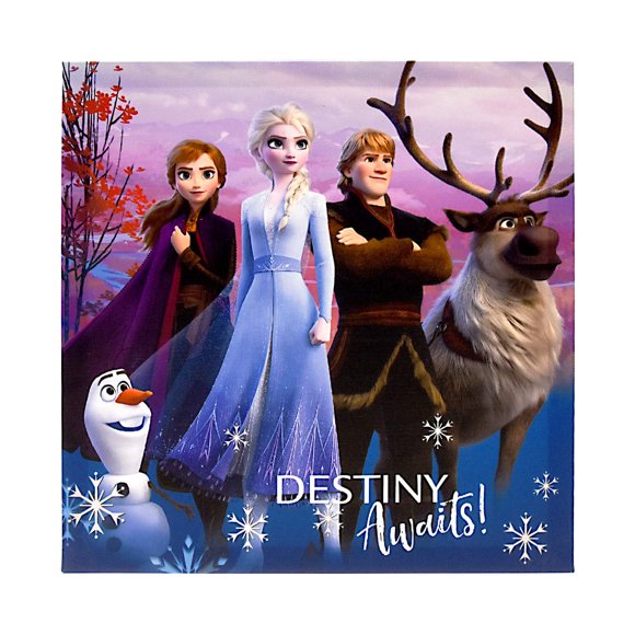 Lienzo decorativo LED para pared Disney Frozen 2, paquete de 4 unidades, Idea Nuova