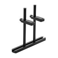 Magideal - Soporte De Gpu Con Doble Abrazadera, Soporte De Sujeción Para Tarjeta De Video, Fácil Instalación, Soporte Para Gpu Para Tarjeta Gráfica, Soporte Para Negro 12Cm