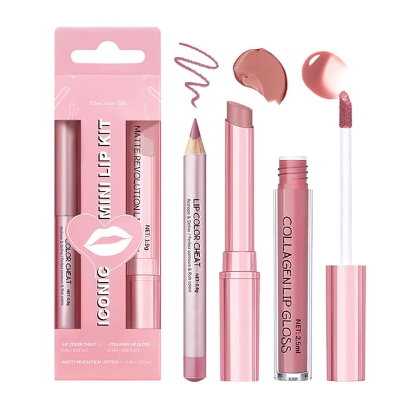 Set de Labiales Bekoeen Bálsamo Labial Líquido Mate y Delineador de Labios