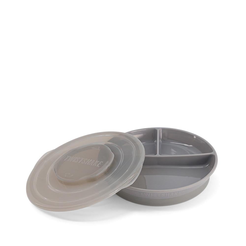 Twistshake - Plato Dividido 6+m Gris