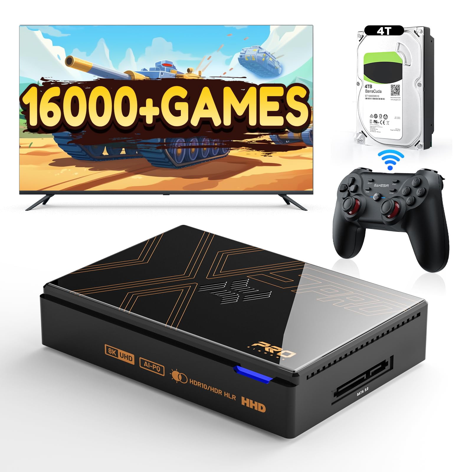 Kinhank Super Console X5 Pro Retro Gaming Con Más De 16.000 Juegos