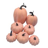 Bothyi - Juego De 7 Calabazas Artificiales De Espuma Para Decoración De Halloween, Centros De Mesa Y Fiestas.