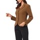 thumbnail image 4 of INSPIRE CHIC Blazer de Trabajo para Mujer con Cuello de Solapa, Chaqueta de Manga Larga, Traje Blazer, Camel Oscuro M, 4 of 6