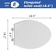 thumbnail image 5 of Asiento de inodoro Eillbar 47 cm ovalado, suave y de cierre lento, blanco, 5 of 6
