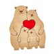 thumbnail image 5 of Bear Family Wooden Art Puzzle Familia Diy Familia De Osos Para Navidad Avaloramiento 4 Osos, 5 of 5