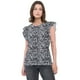 thumbnail image 1 of Polera Mujer Vuelos Animal Print Negro Corona, 1 of 5
