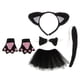 thumbnail image 1 of Navidad Niñas Niños Disfraz De Gato Negro Conjunto Diadema Falda Pajarita Guantes Cola, 1 of 3