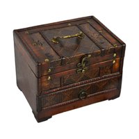 Magideal - Caja De Joyería De Madera, Caja De Almacenamiento Decorativa Para Mujeres, Niñas, Regalos Para Mamá, Múltiples Compartimentos, Estuche Protector Para Estilo D