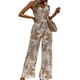 thumbnail image 4 of Jumpsuit Tropical con Cordón en la Espalda y Pierna Ancha marron L, 4 of 6