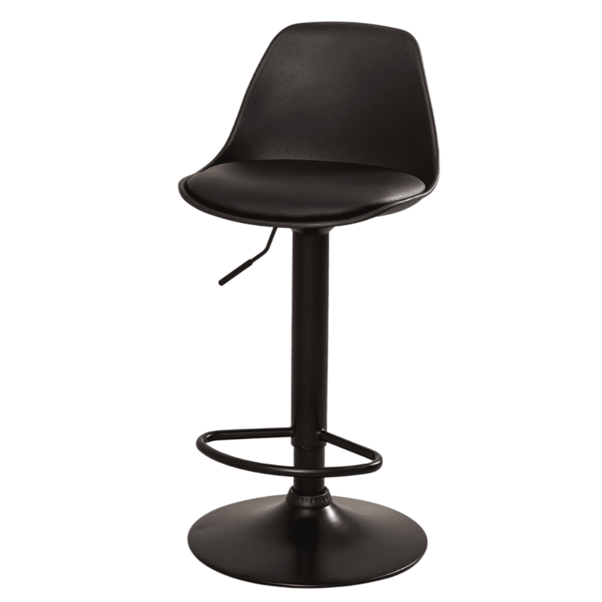 Moboi - Taburete Eames Base Negra Para Cocina O Bar Negro