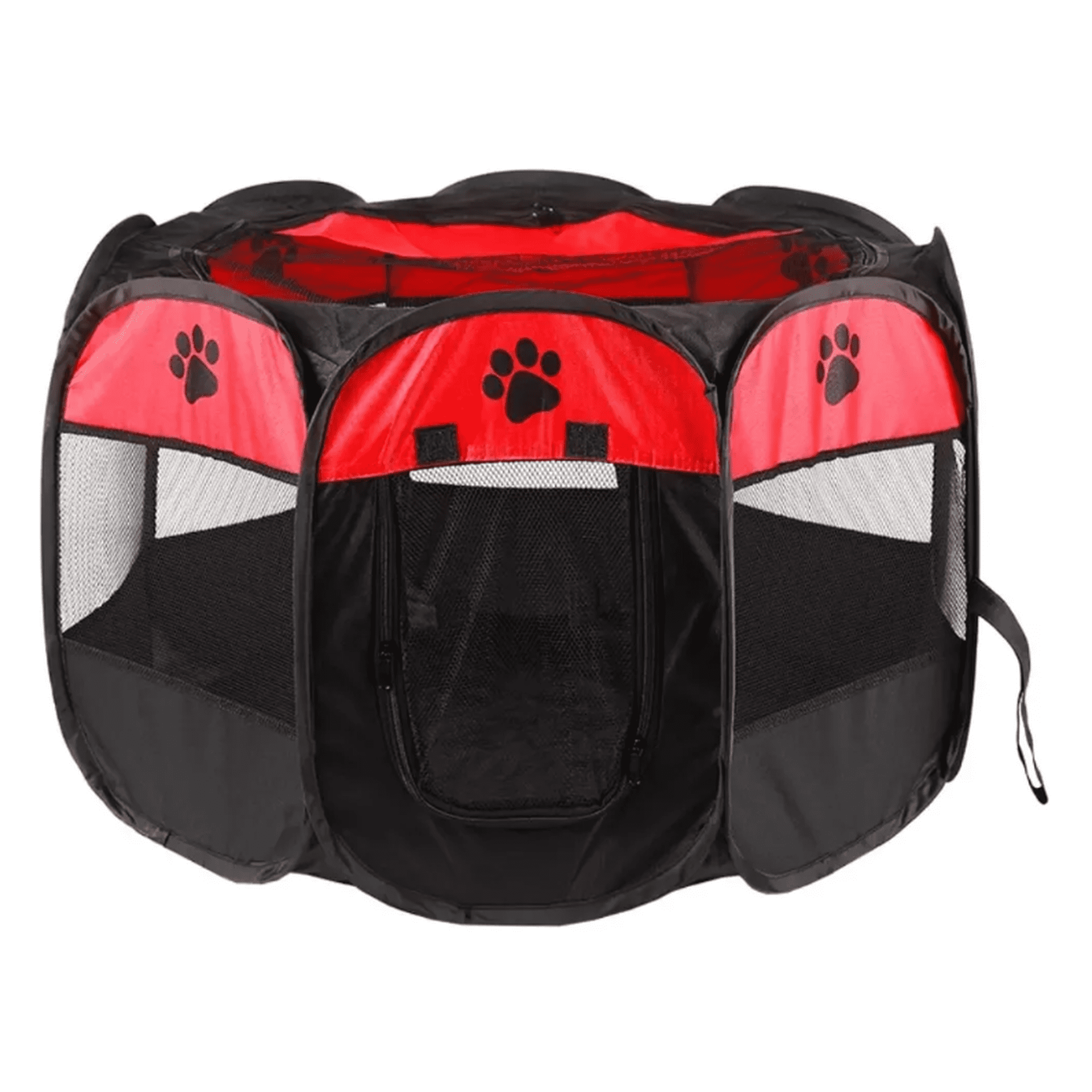 Corral Para Mascotas Jaula De Perros Gatos Conejos 58x91x91 Rojo