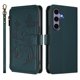 thumbnail image 2 of Funda Cartera Mariposa para [Samsung Galaxy S24] con Soporte y Cremallera Verde oscuro, 2 of 6