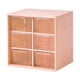 thumbnail image 3 of Organizador de cajones pequeño para escritorio, organizador de cuentas para mujeres y niñas, caja de almacenamiento para joyería, suministros de arte, 6 Cajones Rosa Piel, 3 of 5